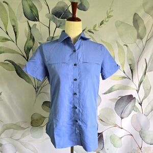 ARAMARK | Vestis FlexFit Short Sleeve Work Shirt in Blue sz XS